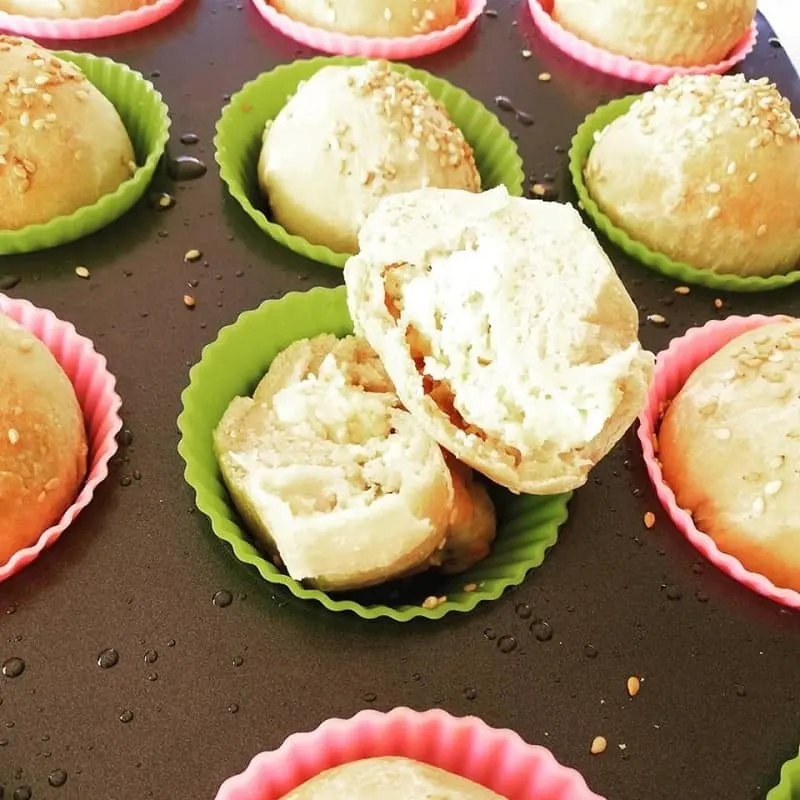 Graviera and feta mini bread rolls image
