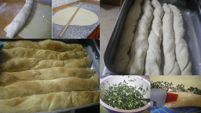 collage making Spanakopita strifti