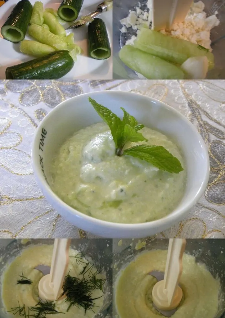collage3 Collage preparation of fetatzatziki sauce image