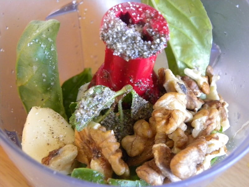 Peppermint and basil pesto