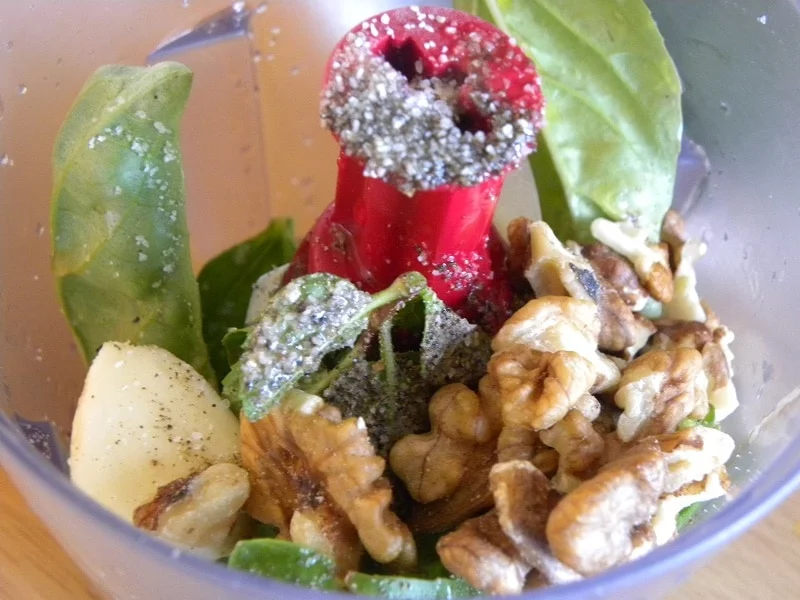 Peppermint and basil pesto