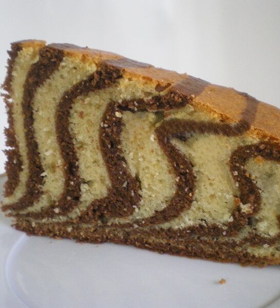 Greek Yoghurt Zebra Cake