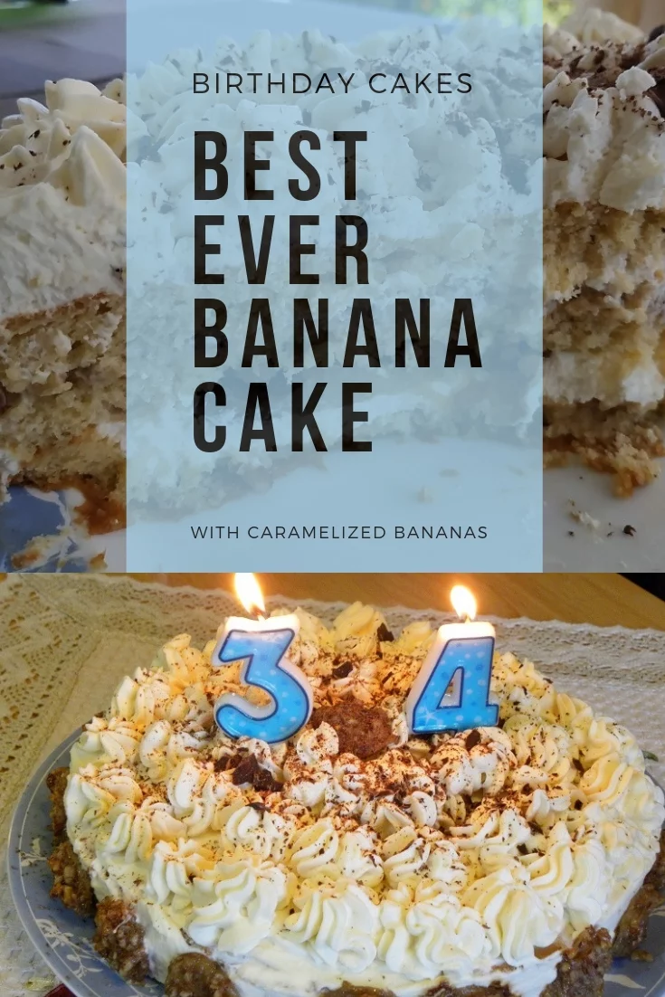 Collage Best Ever banana cake with Genoise sponge and caramelized bananas image