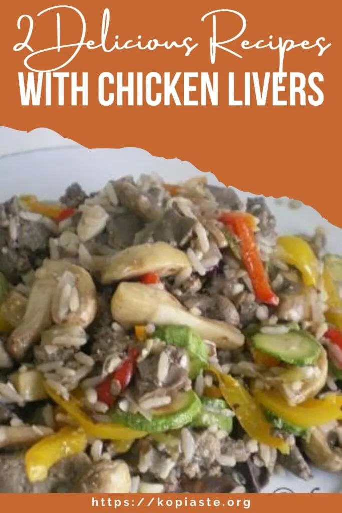 Collage Braised chicken livers with poached grapes picture