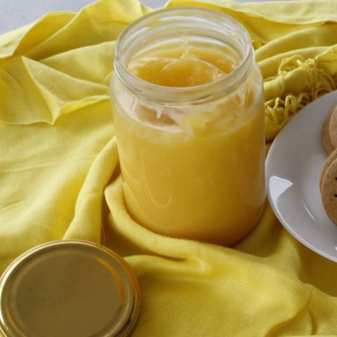 Lemon curd in a vase image