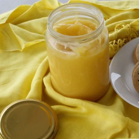 Lemon curd in a vase image