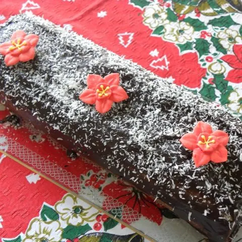 Chocolate Wafer Coconut Roulade image