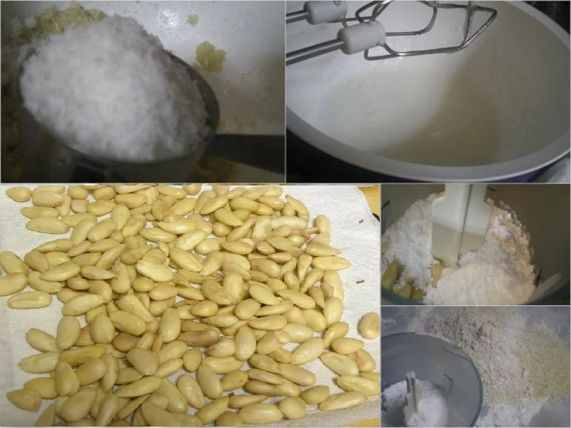 Collage Almond coconut paste image