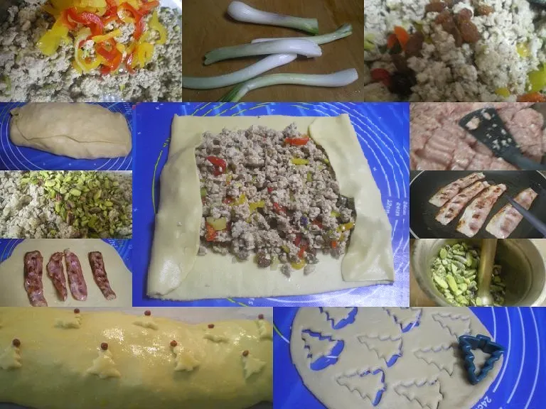 collage-turkey-roulade-for-christmas Collage Turkey Roulade for Christmas image