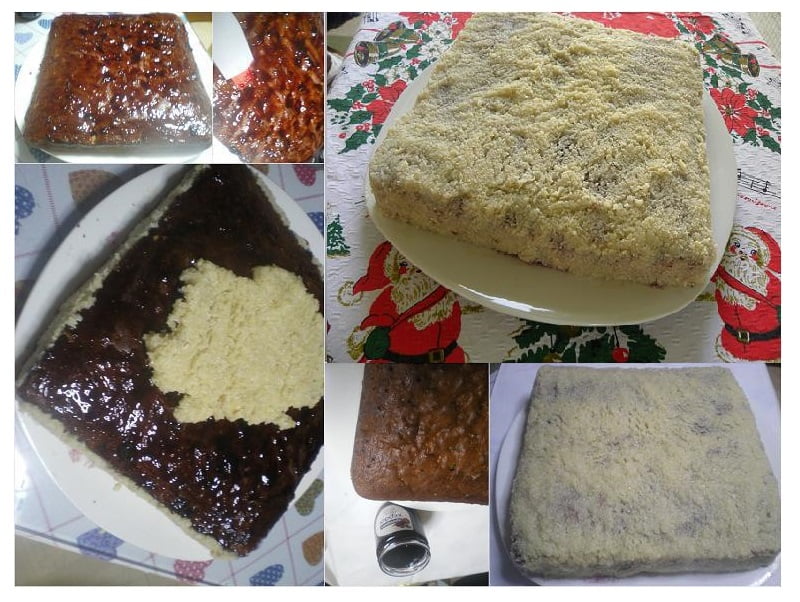 Collage adding  Almond coconut paste image