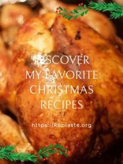 Roasted Turkey dinner with Christmas ornaments image