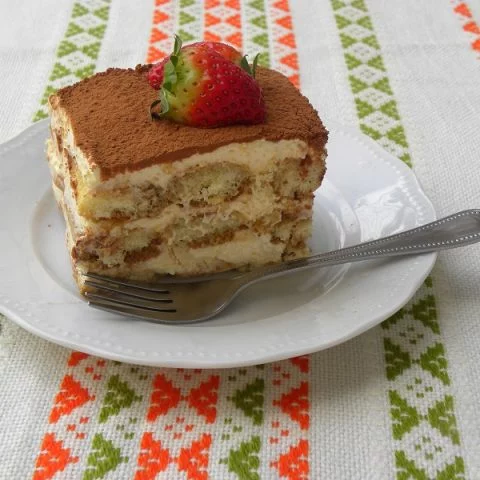 Tiramisu with espresso coffee image