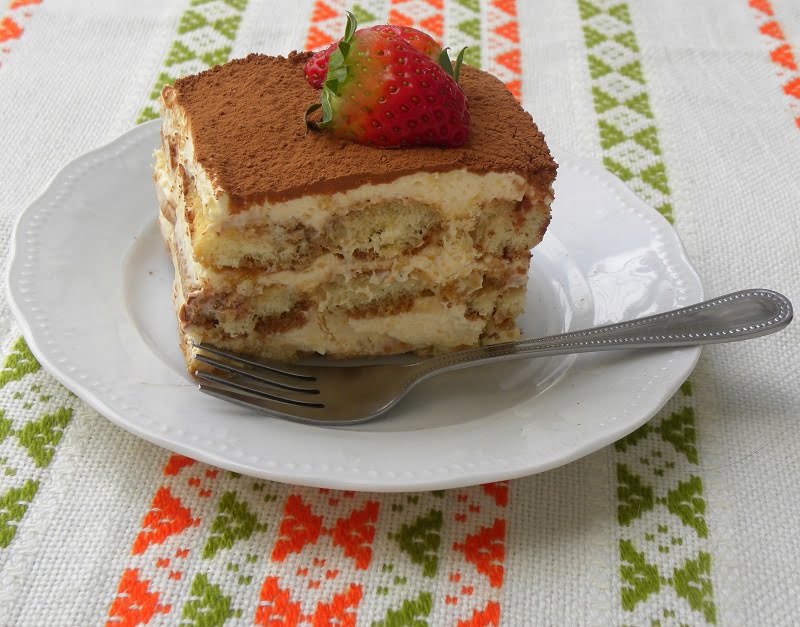 Tiramisu with espresso coffee photo