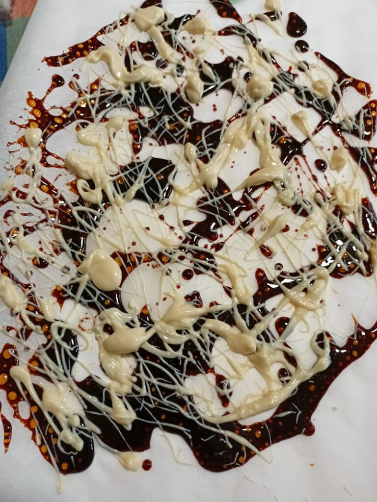 Caramel and White chocolate decoration image