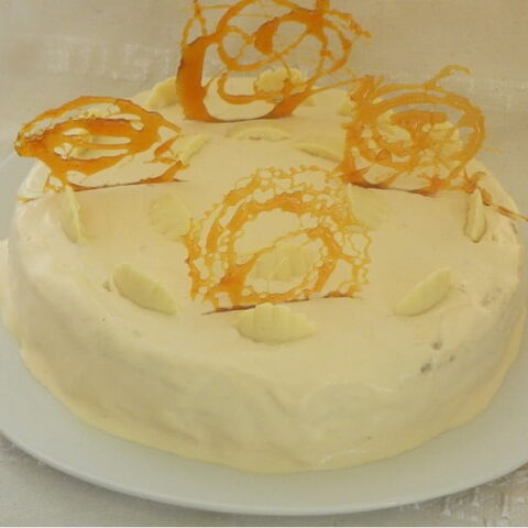 Caramel cream cheese cake image