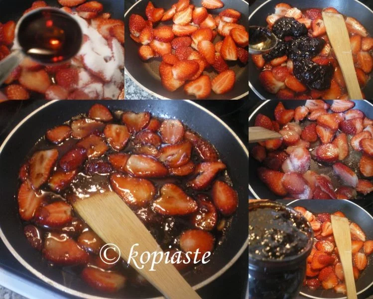 collage strawberry coulis