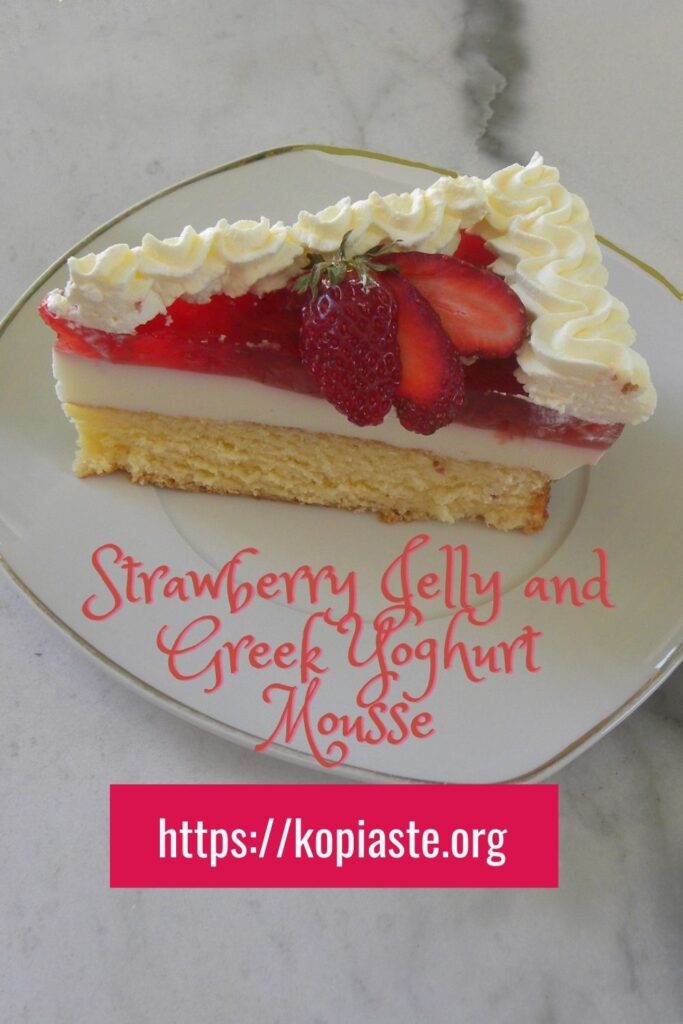 Collage Strawberry Jelly with Greek Yoghurt Mousse picture