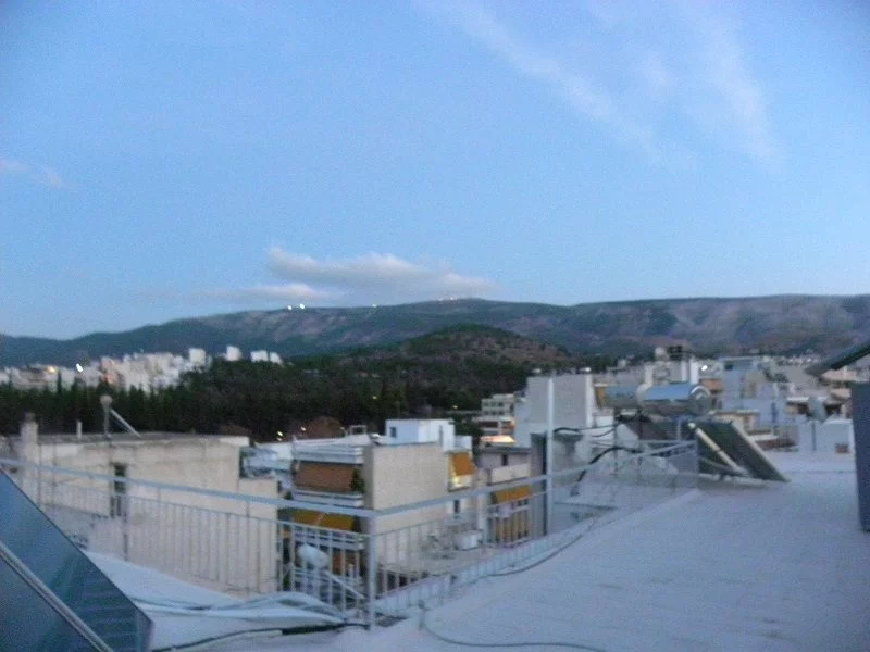 Hymettus from roof of my house
