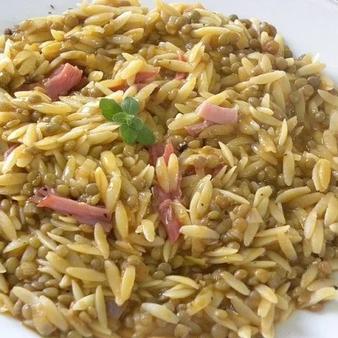 kritharaki Lentils with orzo image
