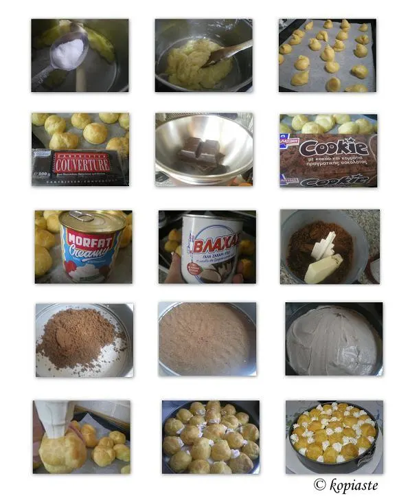 collage-profiterole-chocolate-cheesecake