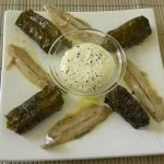 Mushroom and Leek dolmades