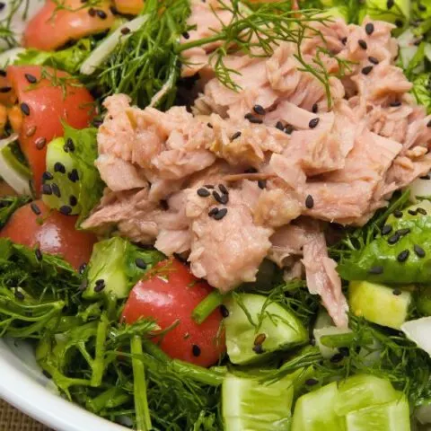 tuna salad with vegetables image