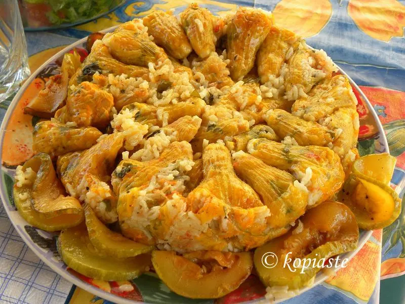 courgettes - zucchini - kolokythoanthoi