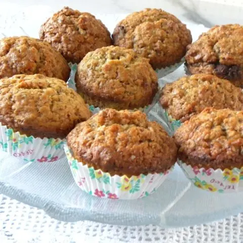 Banana Muffins in platter image