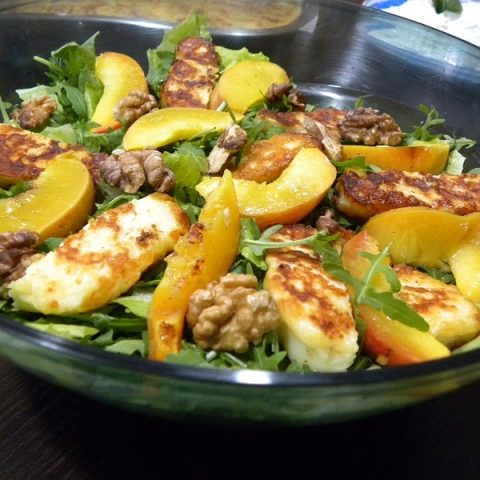 Summer Peach Rocket Salad image