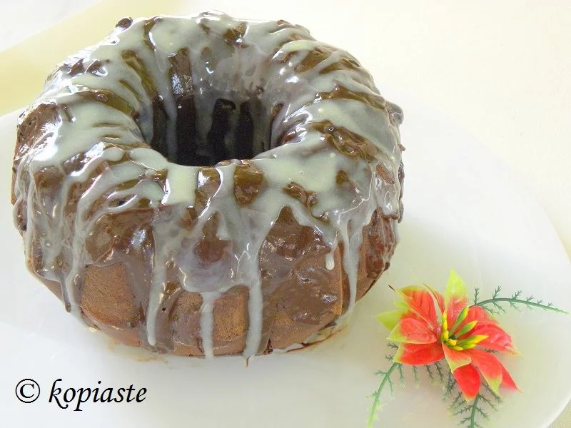 Carob, Ginger and chocolate cake