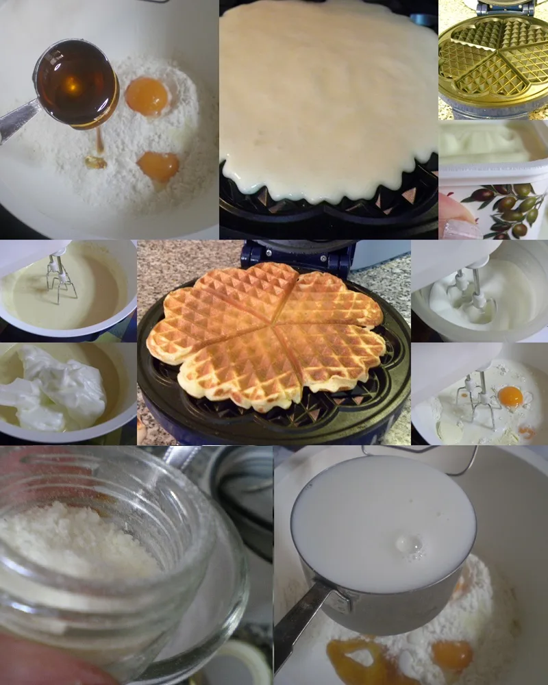 Collage Waffles Collage making waffles image.