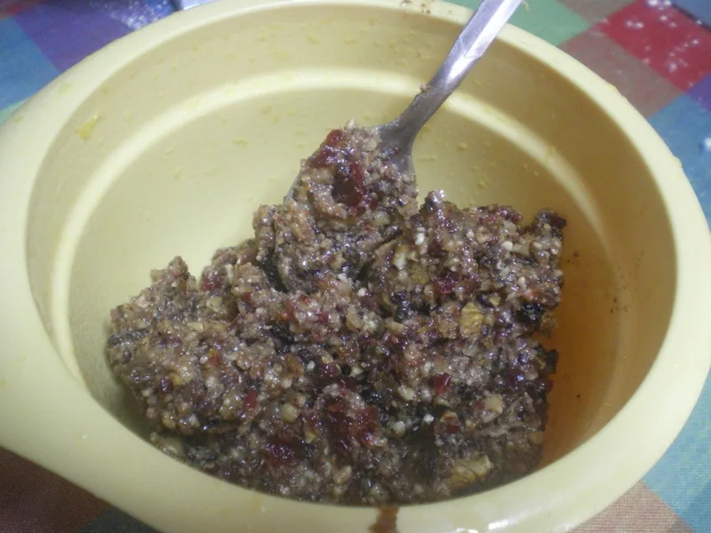 Filling of melomakarona and kourabiedes Filling of melomakarona and kourabiedes 2010 image