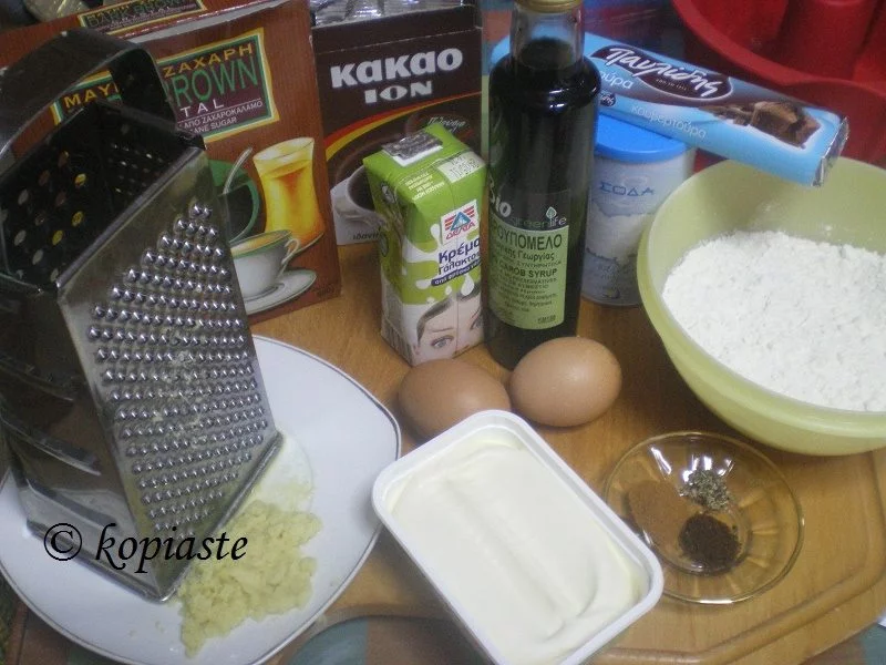 Ingredients for ginger cake
