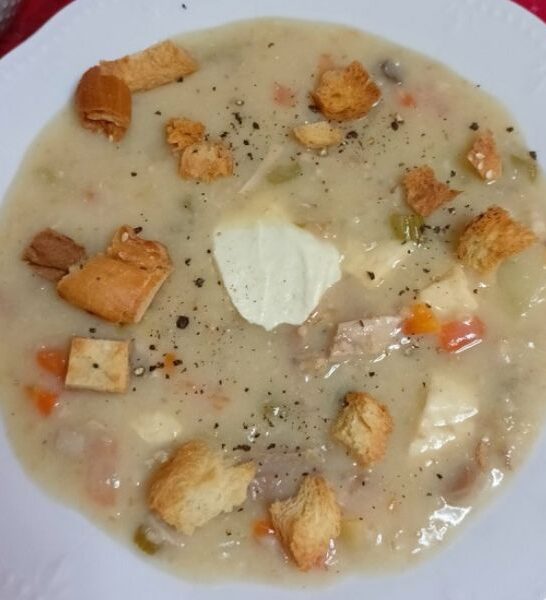 Turkey Soup with leftover Turkey