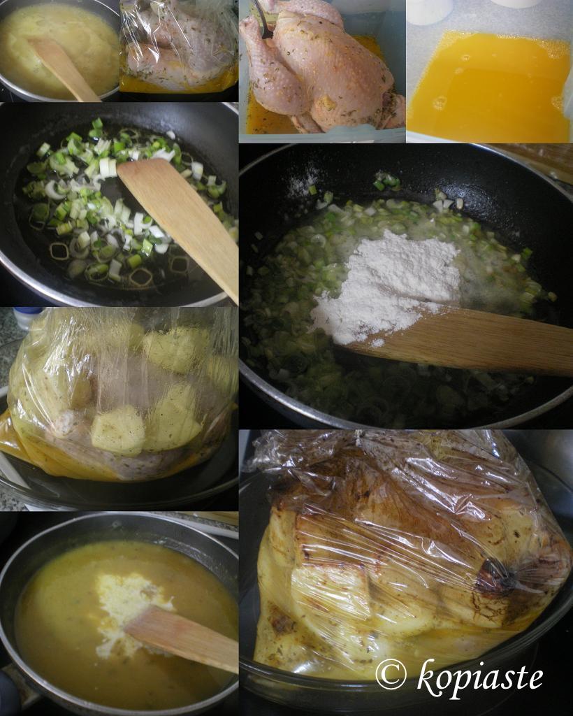 collage Kotopoulo portokalato Orange chicken image
