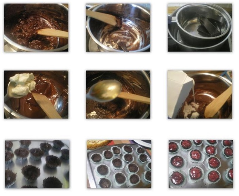 Collage 2 Making chocolate cupcakes image