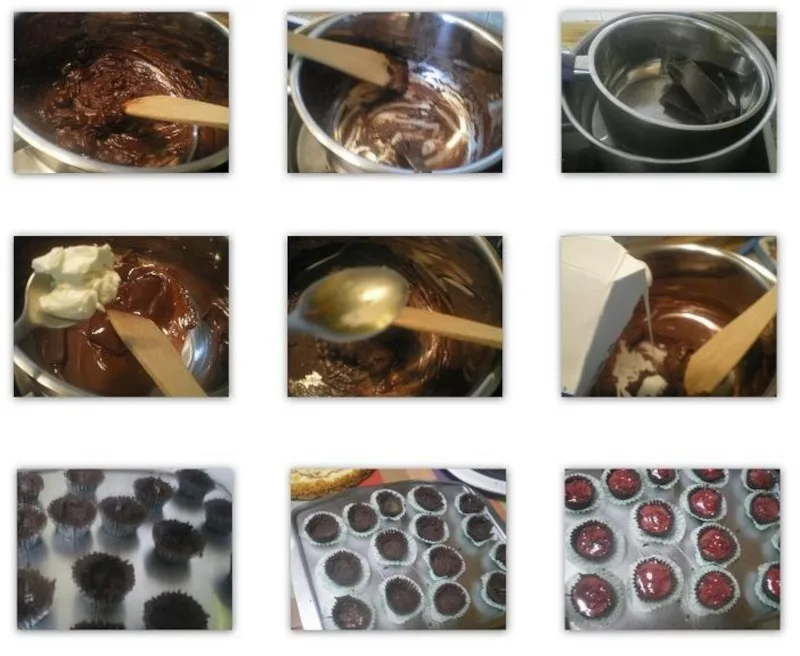 Collage 2 Making chocolate cupcakes image