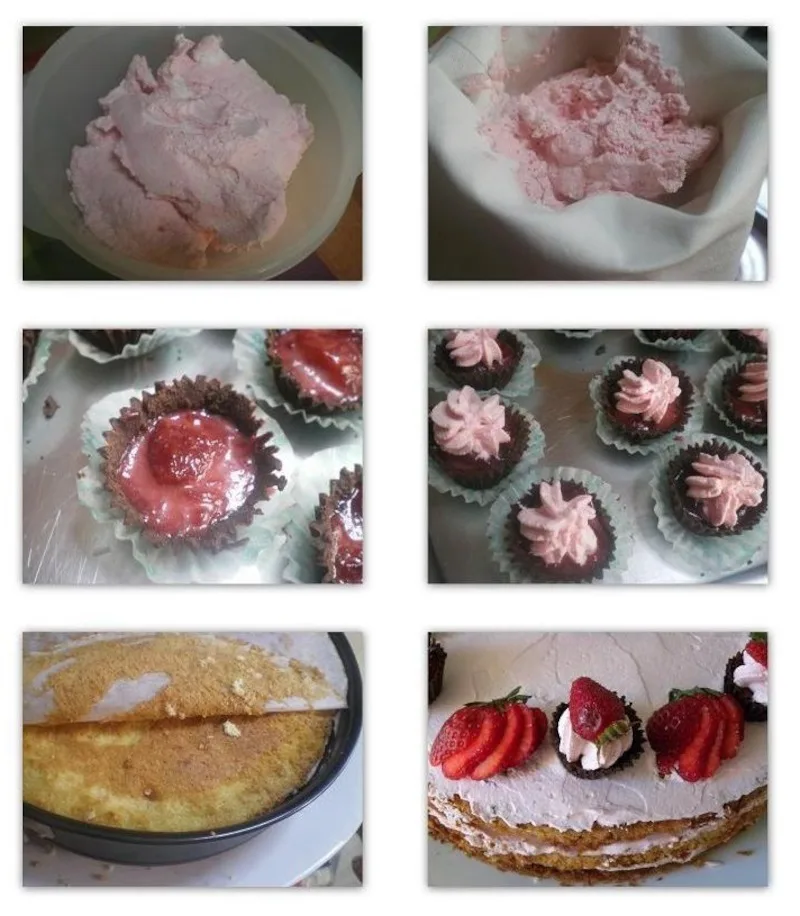 Collage 5 putting cake together image