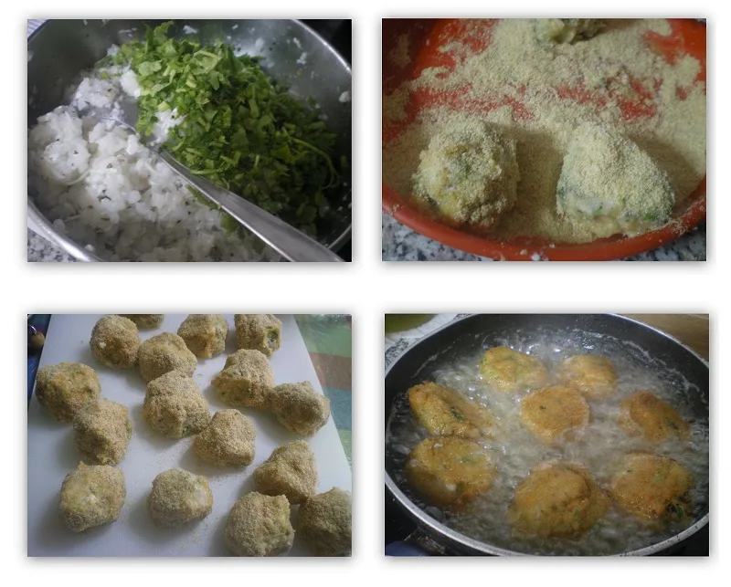 Collage Ryzokeftedes rice balls image