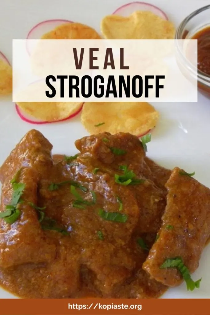 Collage veal stroganoff image