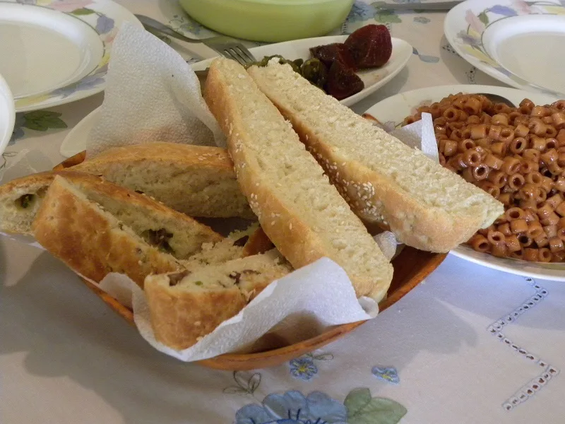 Lagana baked and cut image