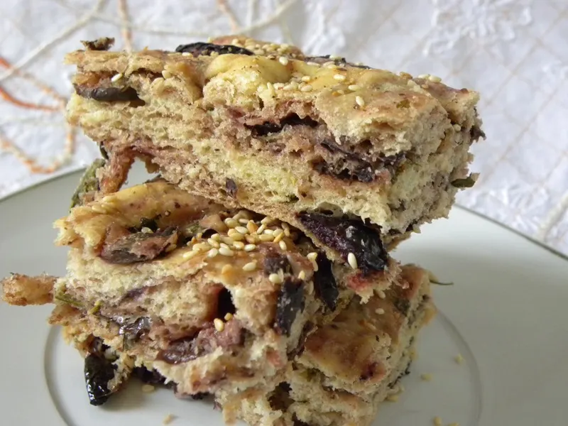 Lagana with olives picture