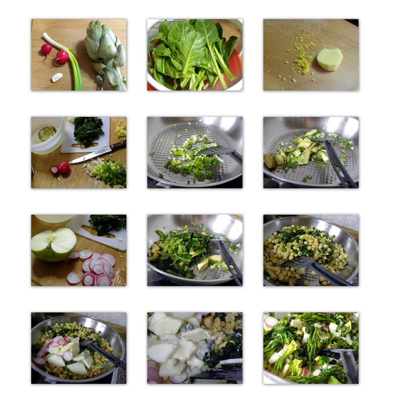 Collage Revithosalata with chard and taramas image