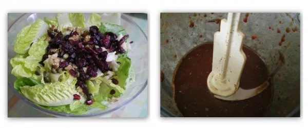 Collage lettuce salad Collage lettuce salad with cranberries image