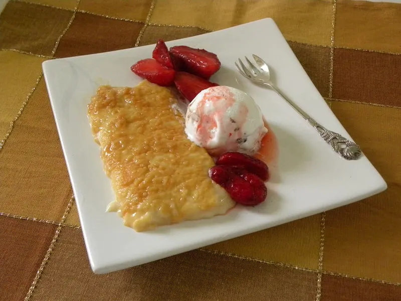 Ryzogalo - Caramelized Rice Pudding with ice cream image