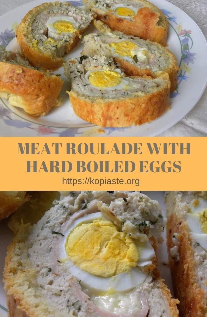 Collage Meat roulade with hard boiled eggs image