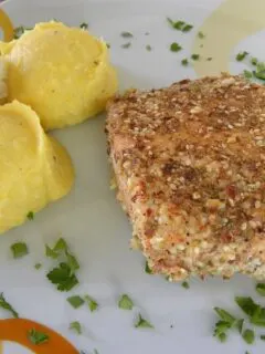 Pumpkin puree with Crusted Salmon image