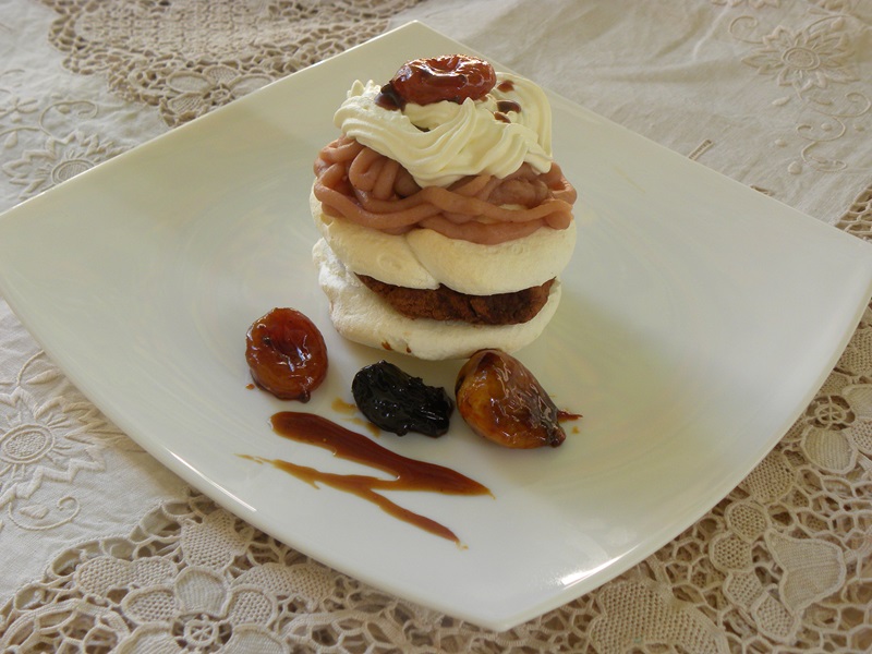 Mont Blanc Mont blanc served with caramelized fruit image