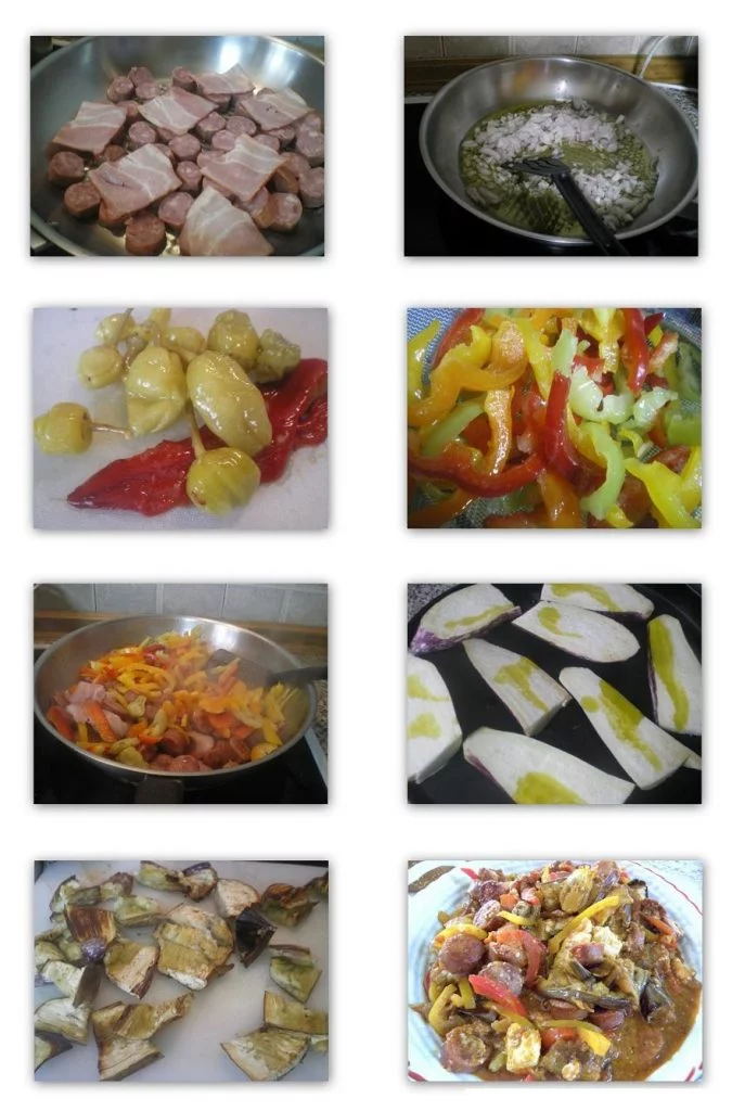 Collage Spetzofai with eggplants image