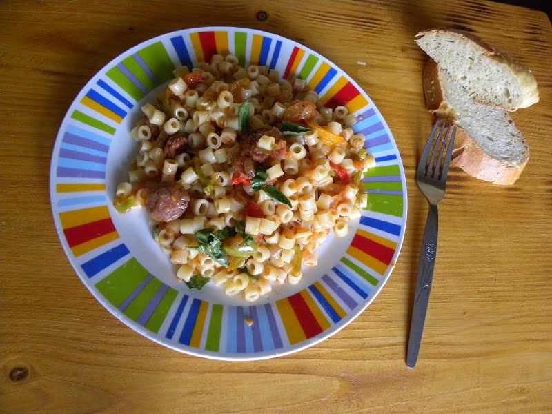 spetzofai with ditali pasta image